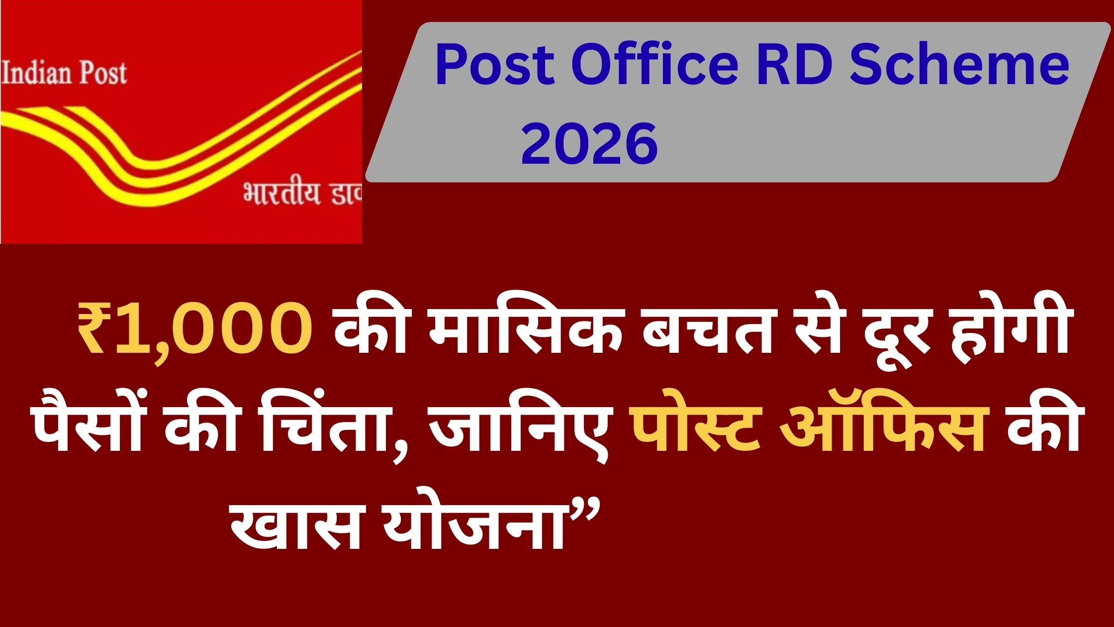 Post Office RD Scheme 2026